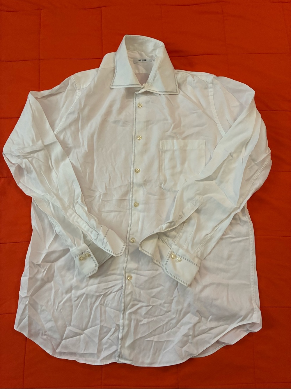 Pal Zileri Shirt Mens 17/43 White Slim Fit Shirt Size XL
